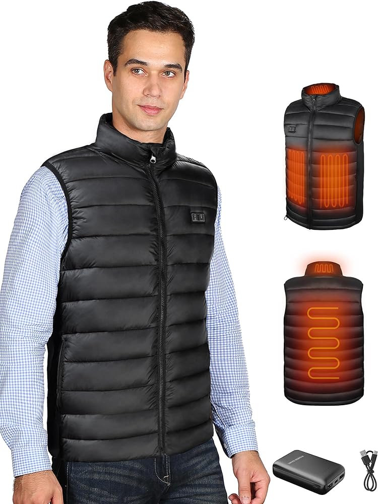 Heated Vest for Men with Battery Pack Included, Rechargeable Men's Heated Vest, Electric Heating ... | Amazon (US)