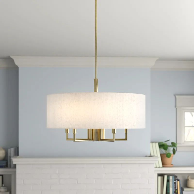 Paquette 6 - Light Shaded Drum Chandelier | Wayfair North America