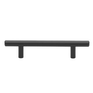 GLIDERITE 3-3/4 in. Matte Black Solid Cabinet Handle Drawer Bar Pulls (10-Pack) 5001-96-MB-10 - T... | The Home Depot