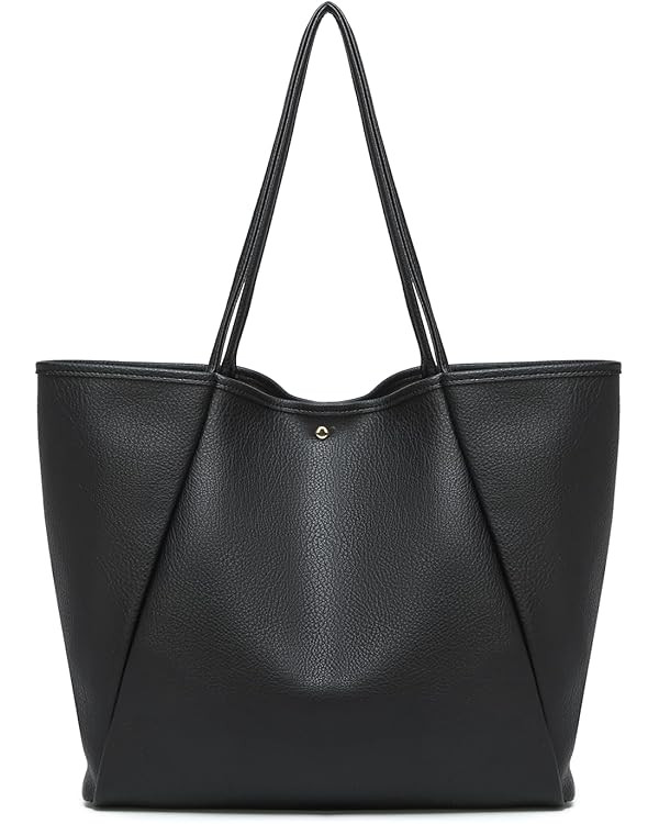 Dreubea Large Leather Tote Bag for Women - Big Work Bag, Spacious Minimalist Handbag, Tote Handba... | Amazon (US)