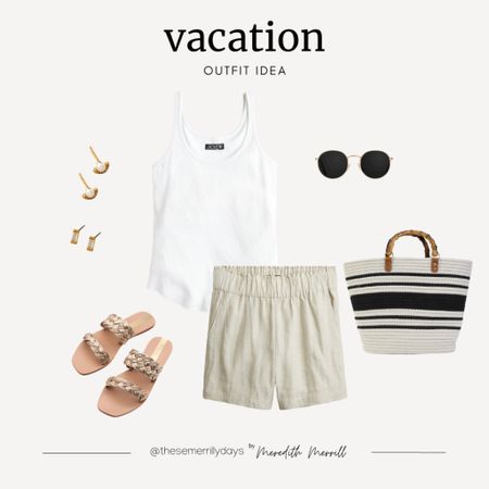 Vacation outfit • linen shorts • @jcrew • @amazonfashion • #founditonamazon

#LTKtravel #LTKstyletip #LTKitbag