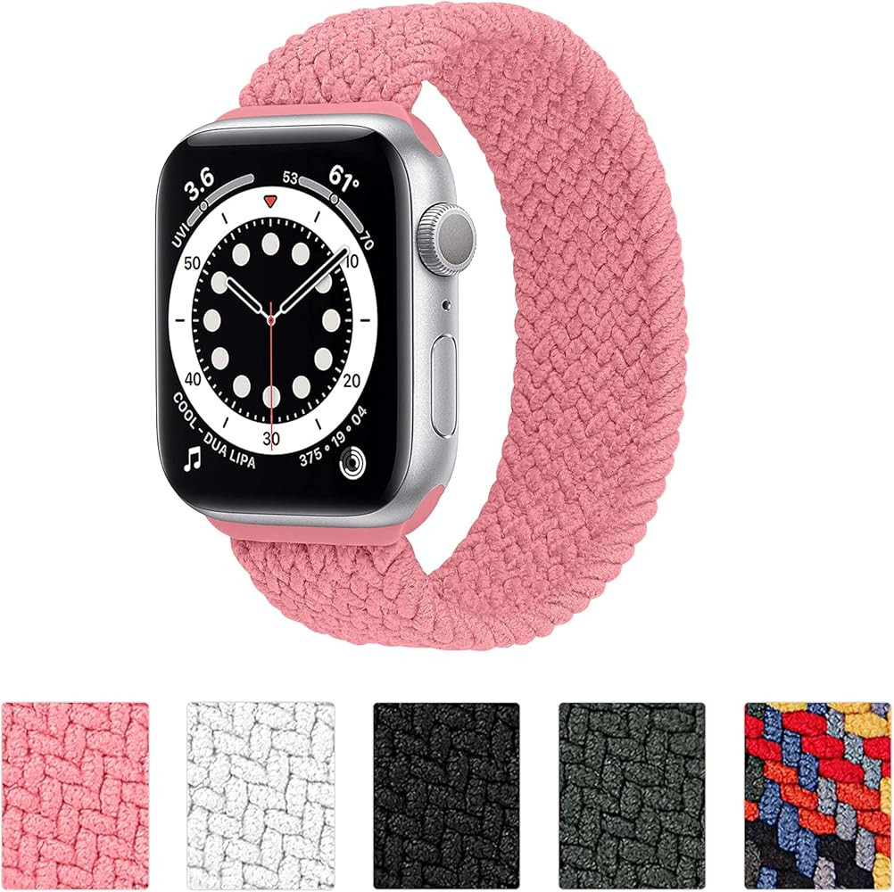 Stretchy Solo Loop Strap Compatible with Apple Watch Bands 38mm 40mm 42mm 44mm, Nylon Stretch Bra... | Amazon (US)