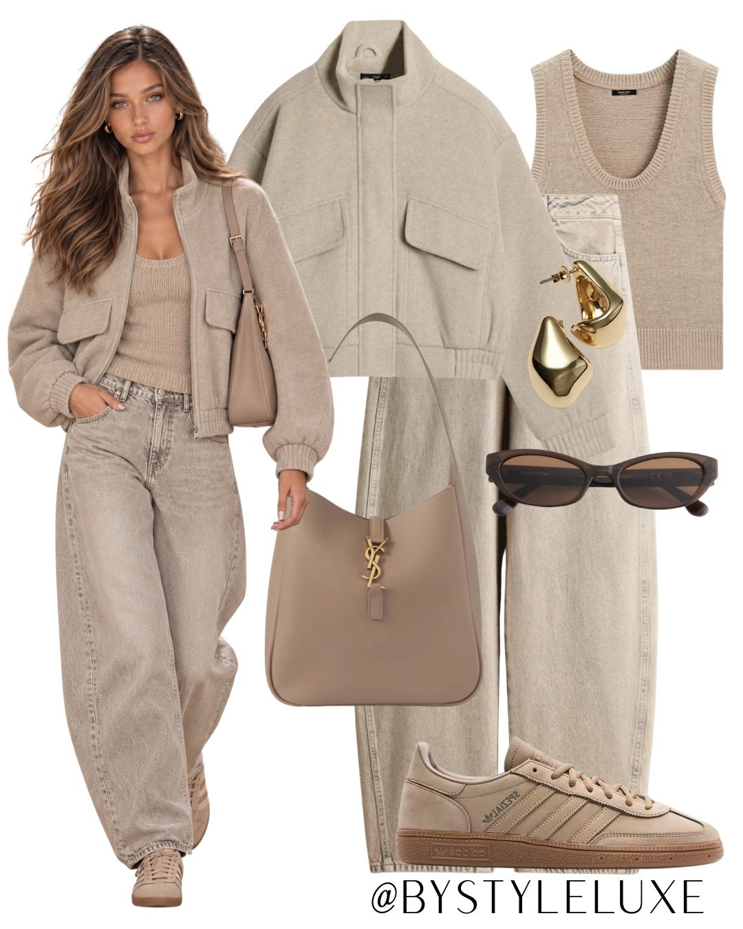 AUTUMN JACKETS - This beige bomber jacket is only £22.50 on offer for a limited time only! Styled here other my fave H&M jeans and neutral @adidas trainers 

#jeans #jacket #autumnoutfit

#LTKautumn #LTKjeans #LTKshoes
