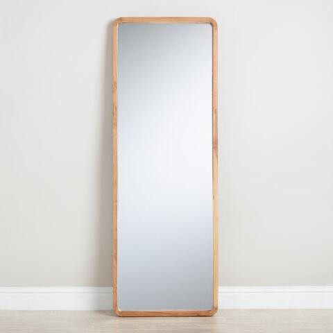 Natural Wood Leaning Full Length Mirror | World Market