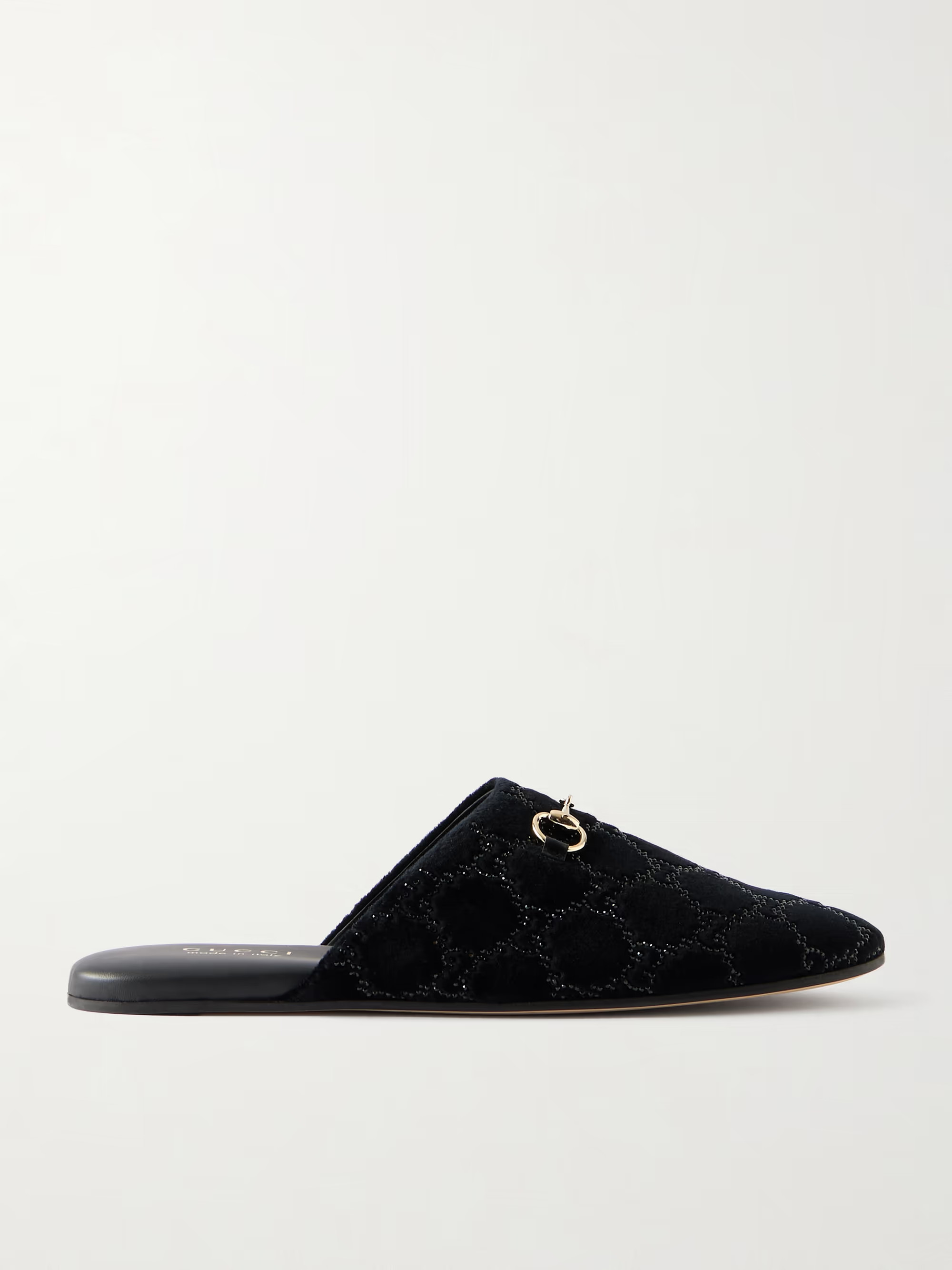 Crystal-embellished horsebit-detailed velvet slippers | NET-A-PORTER (US)