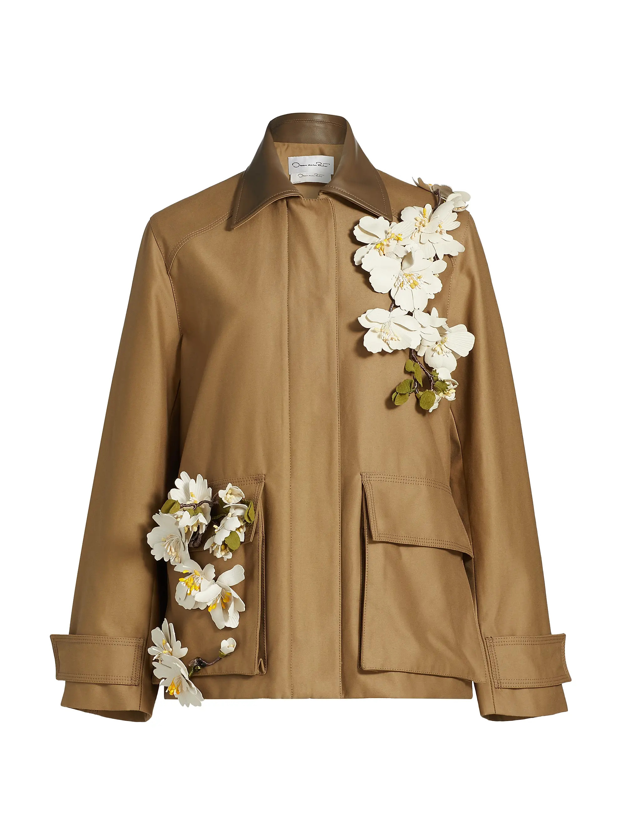 Floral Appliqué Cargo Jacket | Saks Fifth Avenue