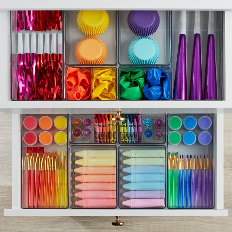 The Home Edit 6 Piece Office Drawer Edit, Clear Plastic Storage System | Walmart (US)