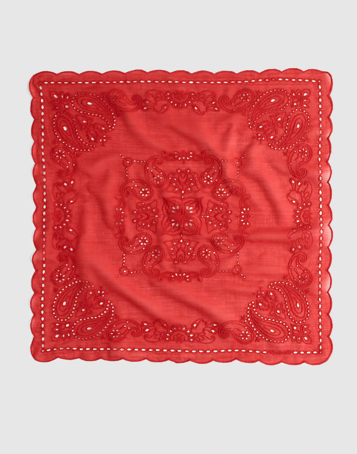 Organic Cotton Eyelet Bandana | Madewell