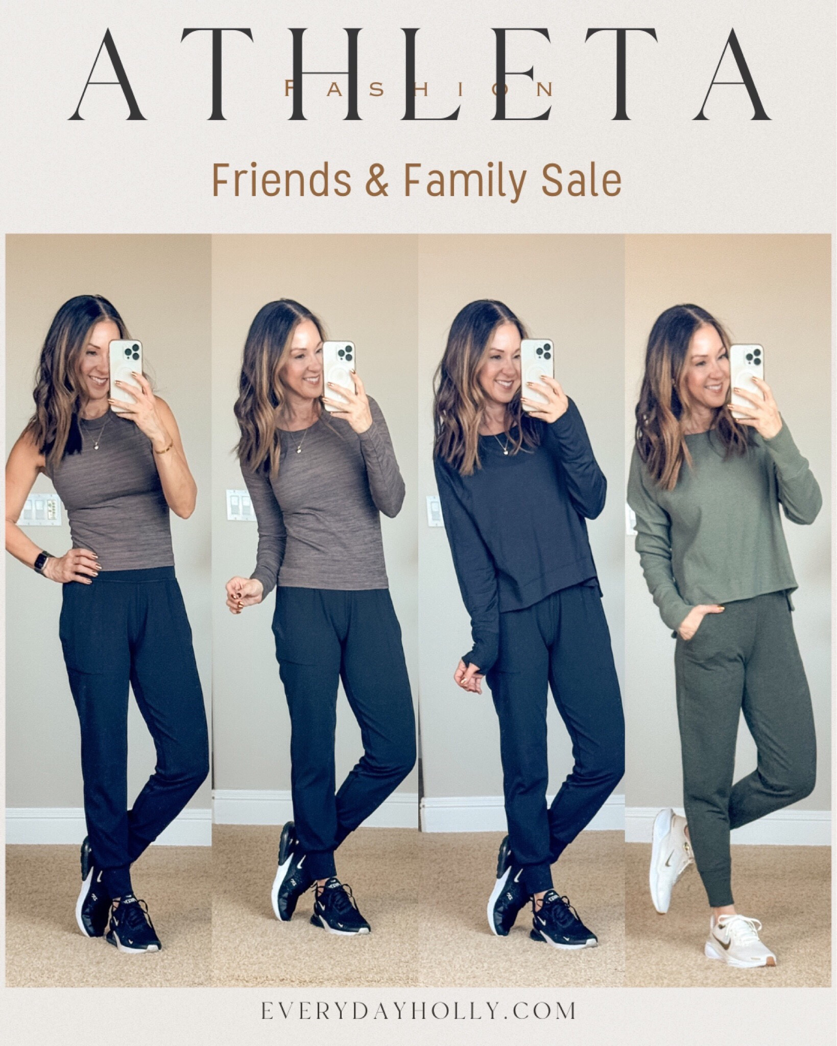 Joggers & sweatshirt come in petite regular and tall length!
For reference: I’m 5’1”, 109lbs
Renew Muscle Tank & crewneck Tee : small in Pyrite Heather & black
Coaster Luxe Joggers : XXS Petite in Aspen Olive Heather 
Salutation High Rise Joggers : XS Petite in black
Coaster luxe sweatshirt XS petite

joggers  fashion  athletic  tank top  muscle tank  casual  lounge  EverydayHolly 
#athleta


#LTKStyleTip #LTKSeasonal