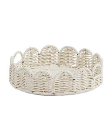 13in Small Round Scalloped Tray | TJ Maxx