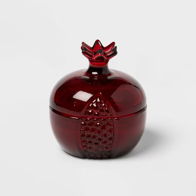Lidded Pomegranate Heart Candle Poisoned Pomegranate 4oz - Threshold™ | Target