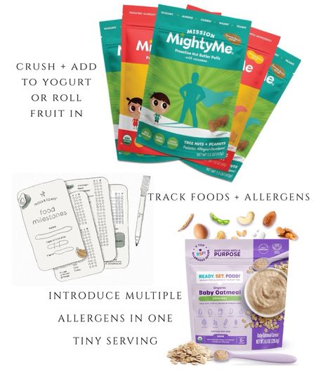 Introducing allergens to baby ; starting solids with baby + allergens. Both are organic options with only clean ingredients. You can introduce multiple allergens at one time and simply increase the amount given over time. Keep track with these refrigerator magnets that we use and love! 

#LTKkids #LTKfamily #LTKbaby