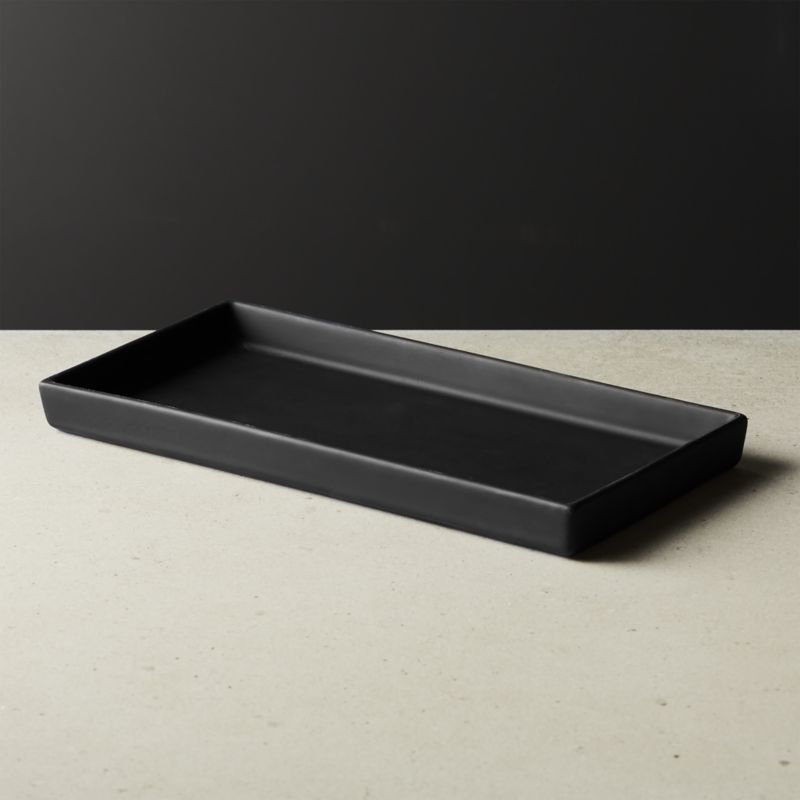 Rubber Coated Black Tank Tray + Reviews | CB2 | CB2