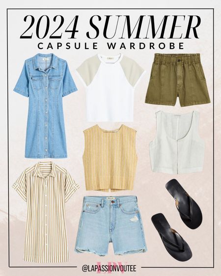 Introducing this 2024 Summer Capsule Wardrobe, a collection crafted for the modern minimalist. Embrace simplicity without sacrificing style, as each piece effortlessly complements the next. From lightweight fabrics to versatile silhouettes, elevate your summer ensemble with a curated selection that embodies elegance and functionality!

#LTKstyletip #LTKSeasonal