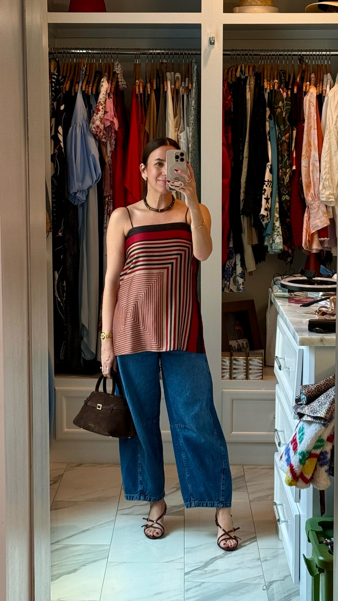 This is the perfect top to transition from Summer to Fall in Texas 🤎 

#LTKSeasonal #LTKOver40 #LTKItBag