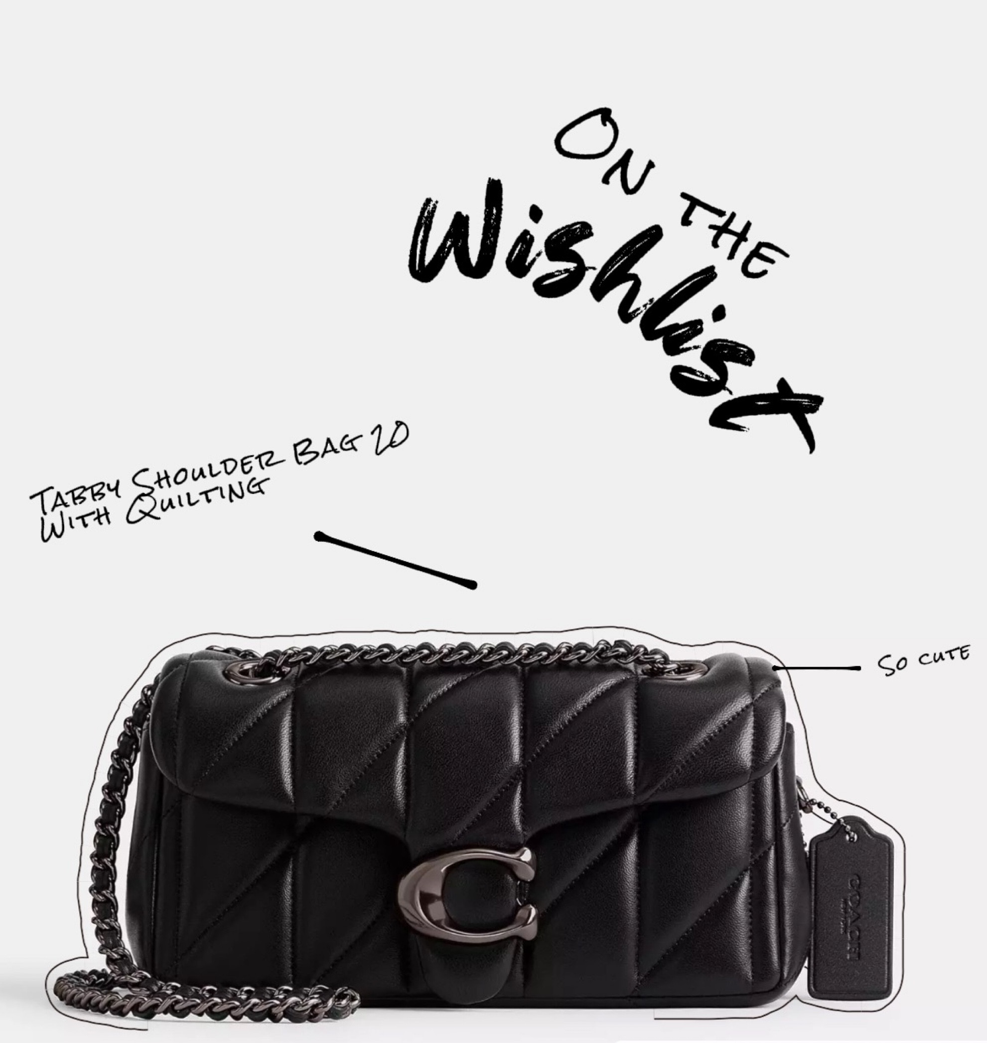 Omg you guys I have literally been eyeing the Coach Tabby Shoulder Bag 20 With Quilting for over a month. I think it's a perfect bag that goes with everything! I need some motivational girl math in the comments #wishlist #COACH #coachtabby #fashionfind 

#LTKstyletip #LTKU