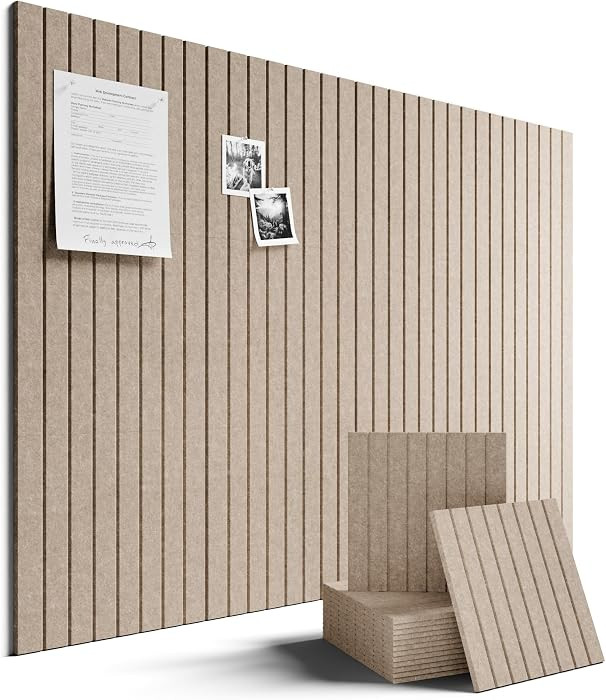 Fluxynara 48" x 36" Large Felt Bulletin Board, Taupe | Amazon (US)