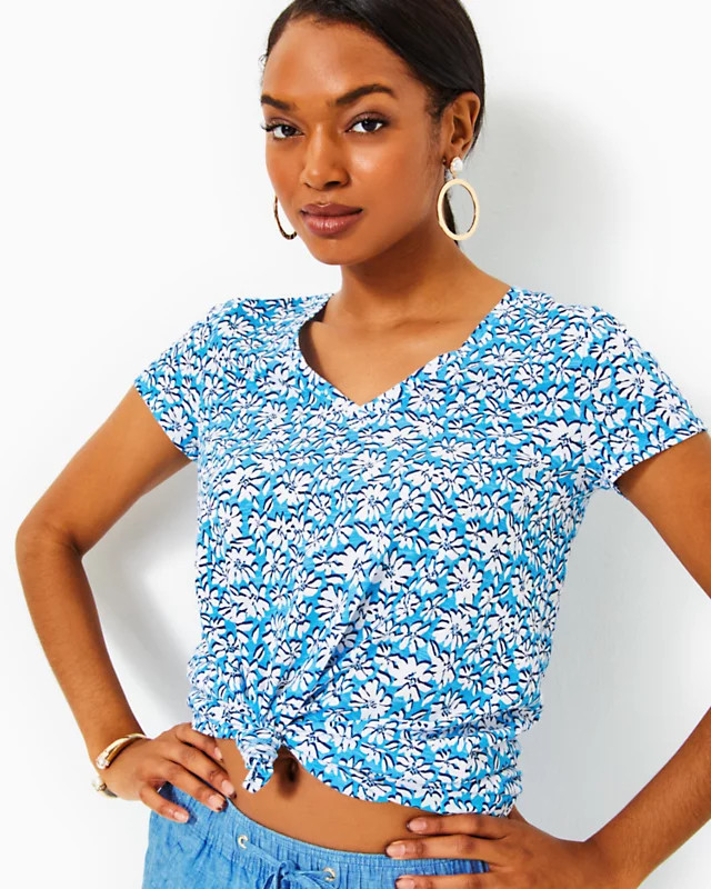 Etta V-Neck Cotton Top | Lilly Pulitzer