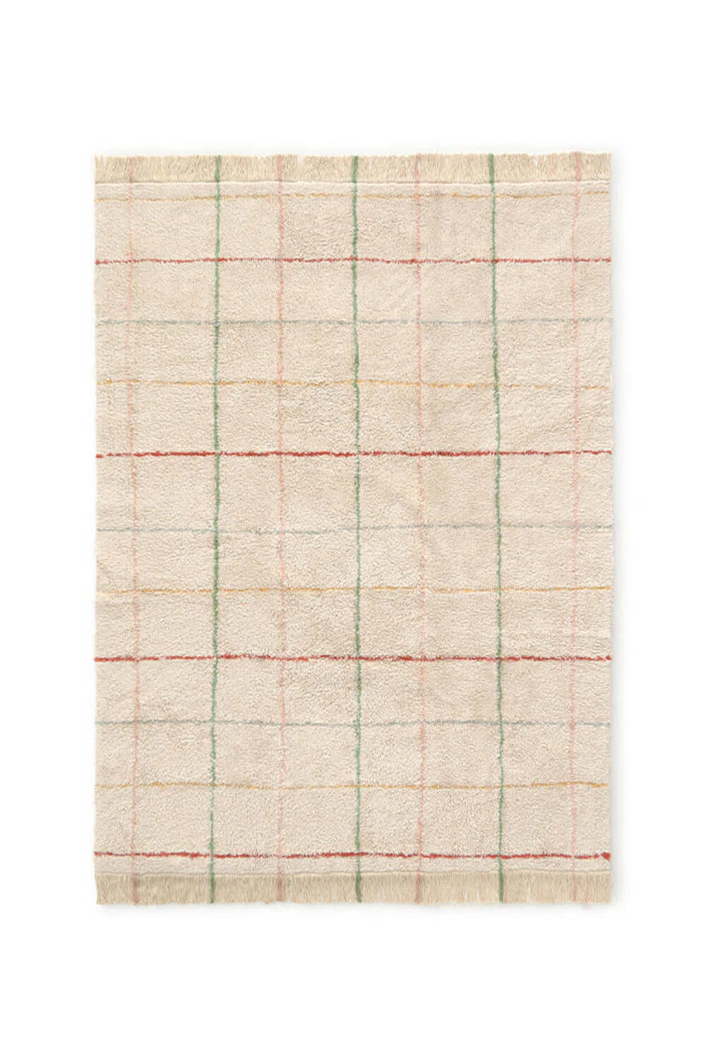 Growing Up On A Farm Hand Tufted Cotton Washable Plaid Indoor Rug | Wayfair North America