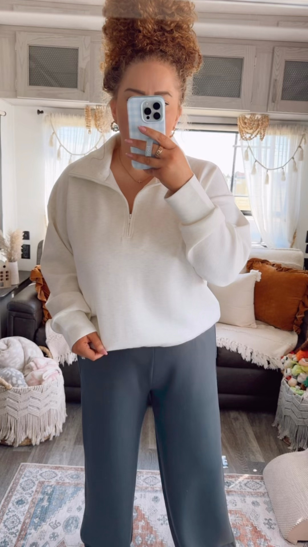Airport days but make it cute ✈️☁️ This set is the definition of comfy meets effortless 👏 Perfect for travel days, long drives, or just keeping it cozy while still looking put together 🤍 cream pullover | green sweatpants | travel outfit | airport outfit | comfy outfit | loungewear set | athleisure style | casual outfit | cozy style | white sneakers | cloud sneakers | effortless outfit | off duty look | everyday basics | travel day outfit

#LTKootd #LTKgrwm #LTKdayinmylife

#LTKootd #LTKgrwm #LTKdayinmylife