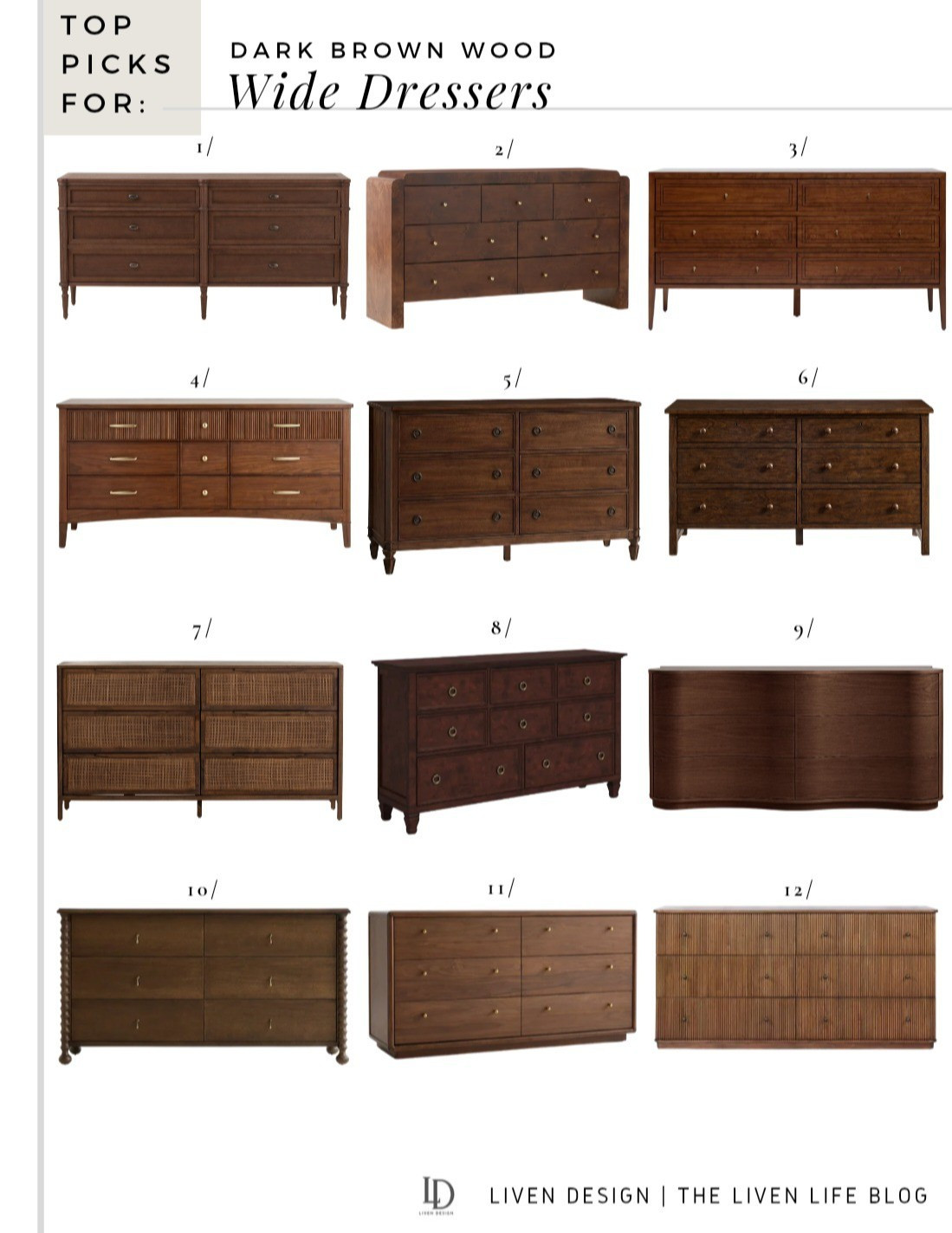 Dark brown wide dresser. Bedroom furniture. Walnut dresser. Burl wood. Modern dresser. Antique dresser. Traditional dresser 

#LTKSeasonal #LTKHome #LTKSaleAlert