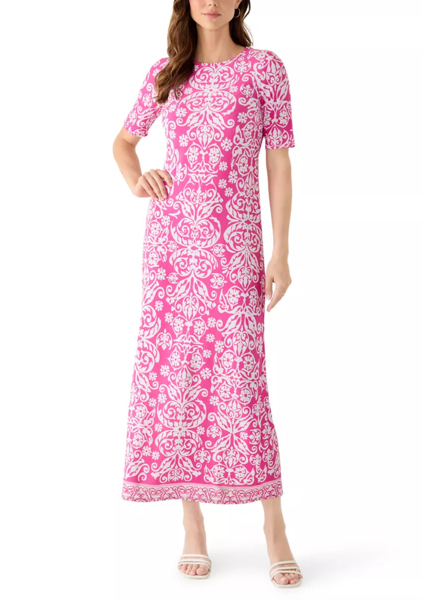 Women's Short Sleeve Striped Maxi Dress | Belk