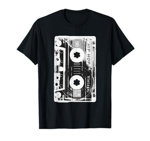 Vintage Cassette Tape Hip Hop Music 80s 90s Retro Distressed T-Shirt | Amazon (US)