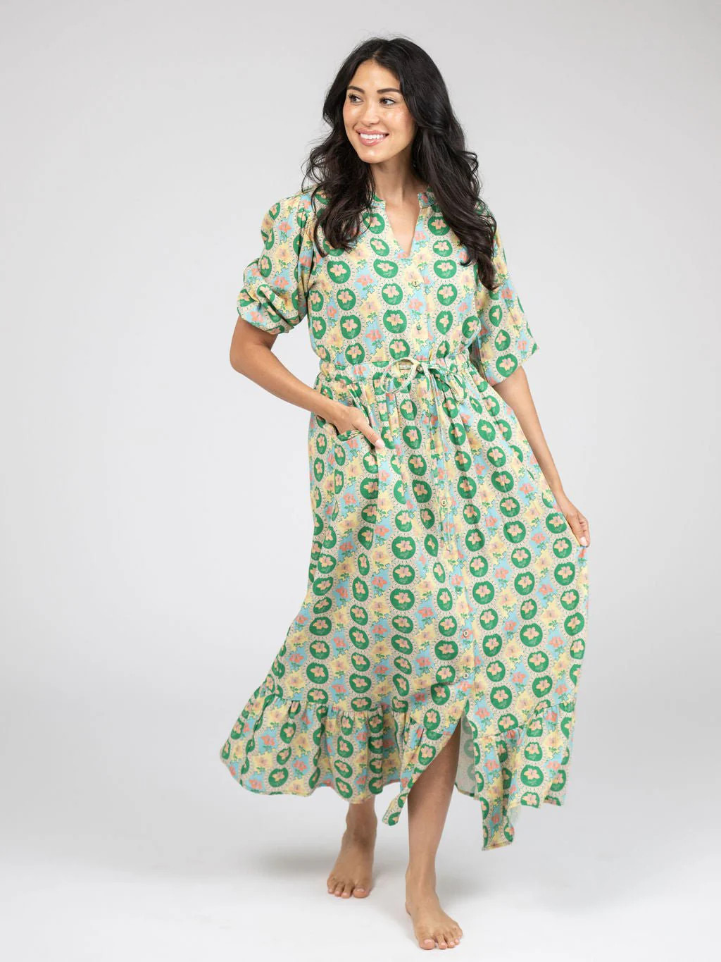 The Lily Midi Dress | Lace Sorbet | Beau & Ro