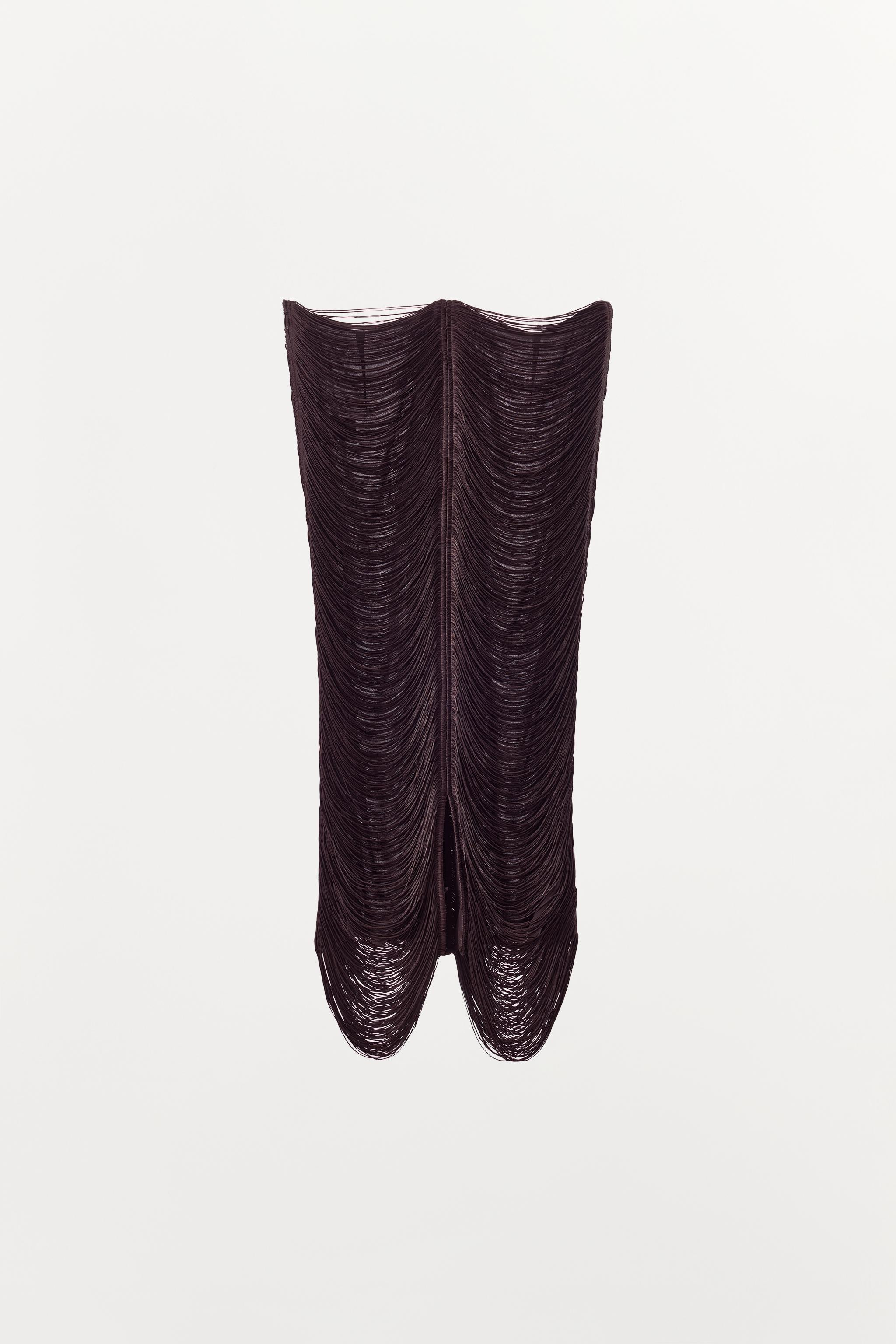 FRINGED MIDI SKIRT | Zara US