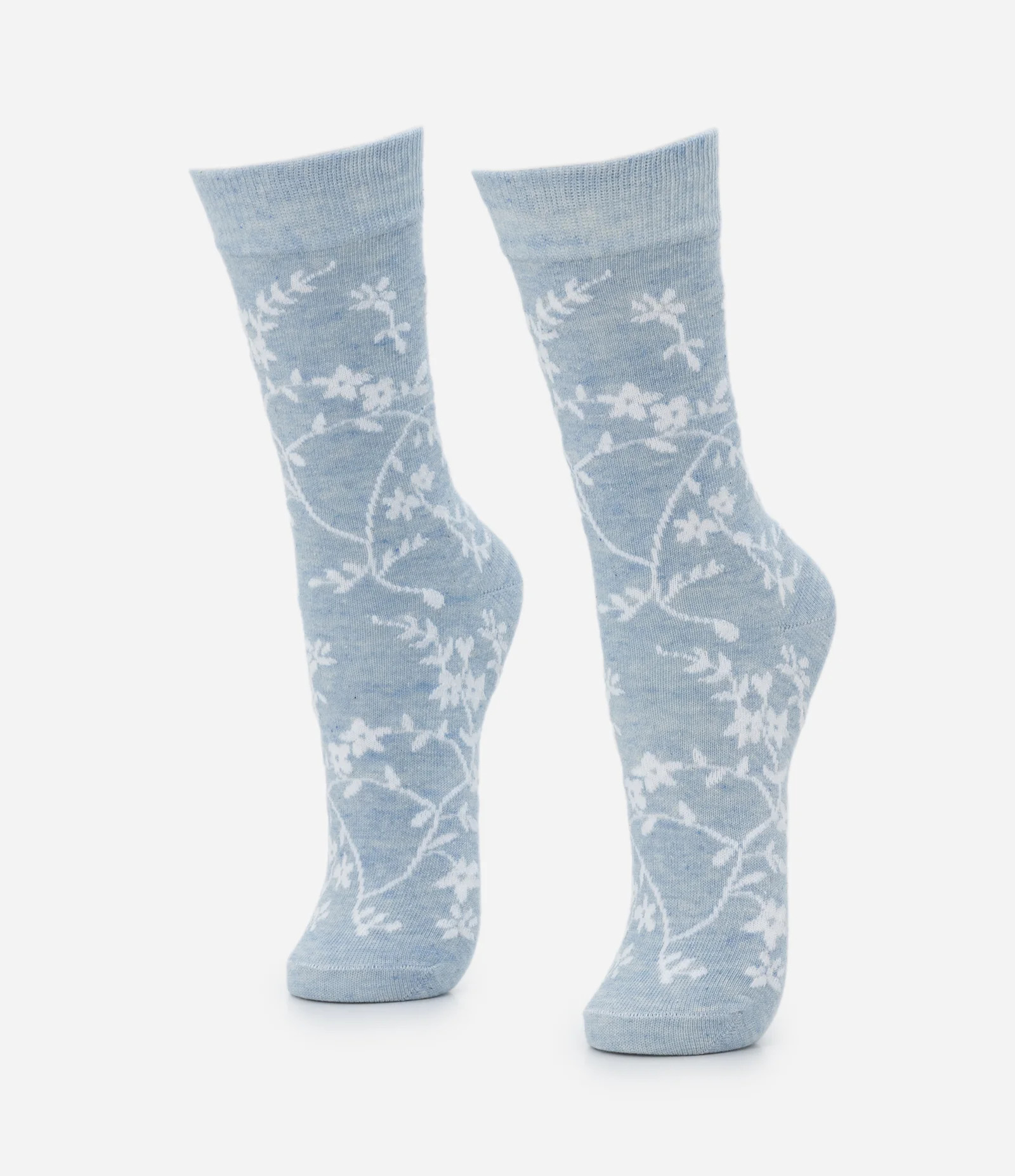 Meia Cano Alto com Estampa Floral Azul - Lojas Renner | Renner (BR)