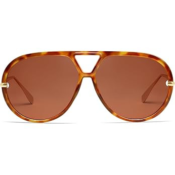 VANLINKER Oversized Trendy Polarized Aviator Sunglasses for Women Men Retro Round Sunglasses Vint... | Amazon (US)