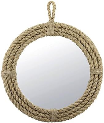Stonebriar SB-5389A Small Round Wrapped Rope Mirror with Hanging Loop, Vintage Nautical Design, B... | Amazon (US)