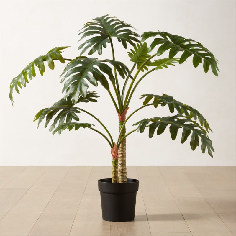 Faux Potted Philodendron Tree 4' + Reviews | CB2 | CB2