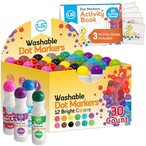 Dot markers, Dot Markers for Toddlers, Dot Art, Dot Paints Washable for Kids, Bingo Daubers, Washable Dot Markers Toddler Arts and Crafts | Amazon (US)
