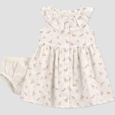 Carter's Just One You® Baby Girls' Bunny Floral Dress - Ivory 6M | Target