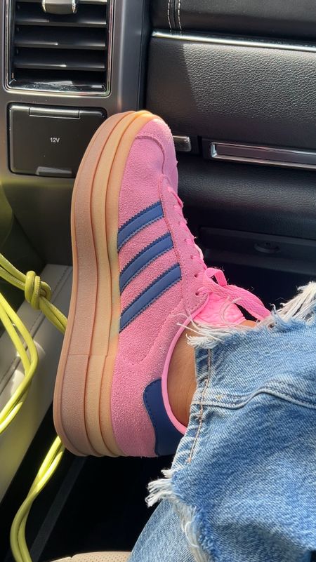 Love these adidas gazelle sneakers but you have to size down at least 1/2-1 full size. I’m an 8 and wear the 7.5 there’s a little room in the toe but it’s perfect. So many fun colors and I love the platform! 

#LTKShoeCrush