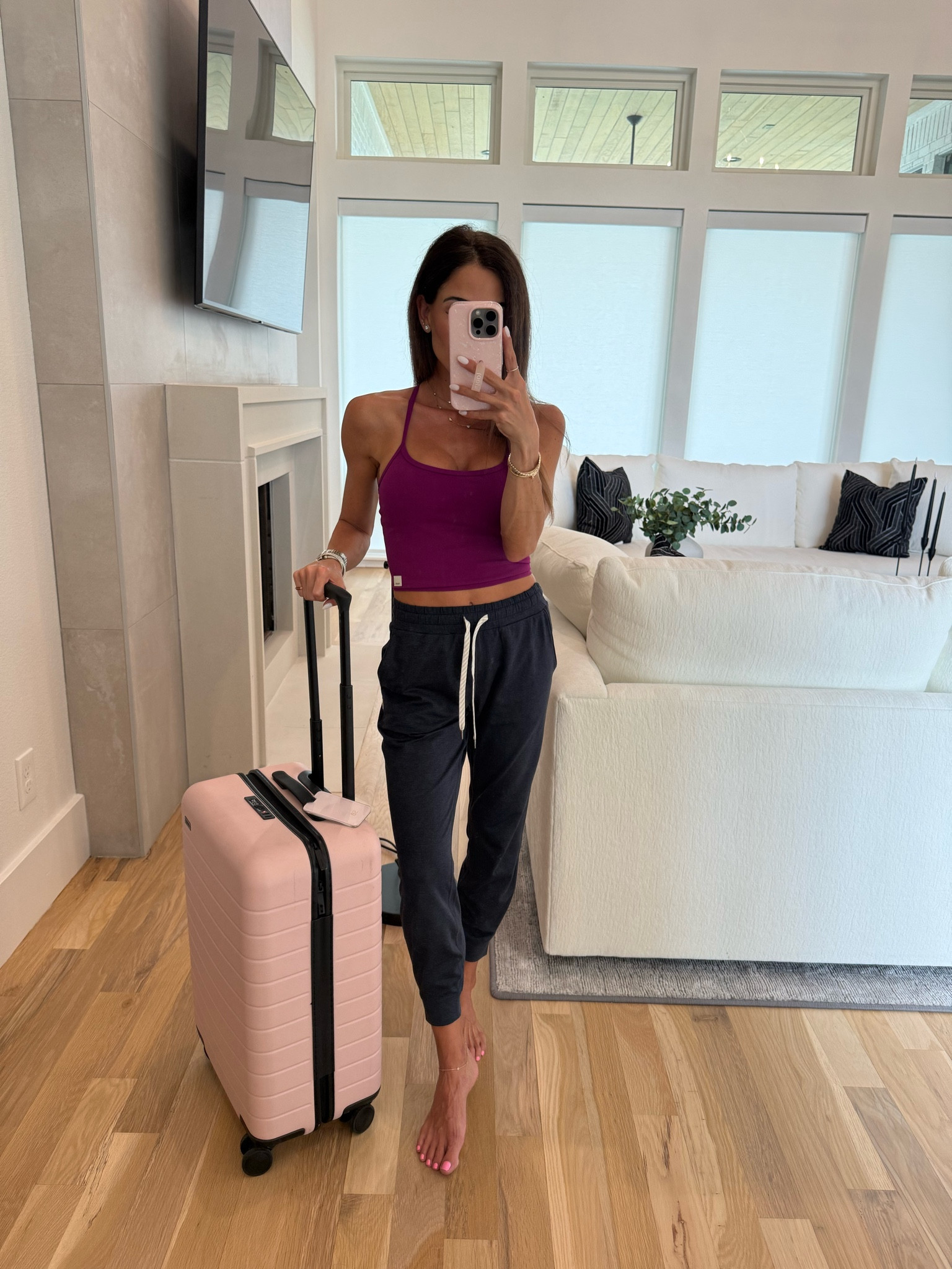 Love this suitcase joggers xxs tank xs
