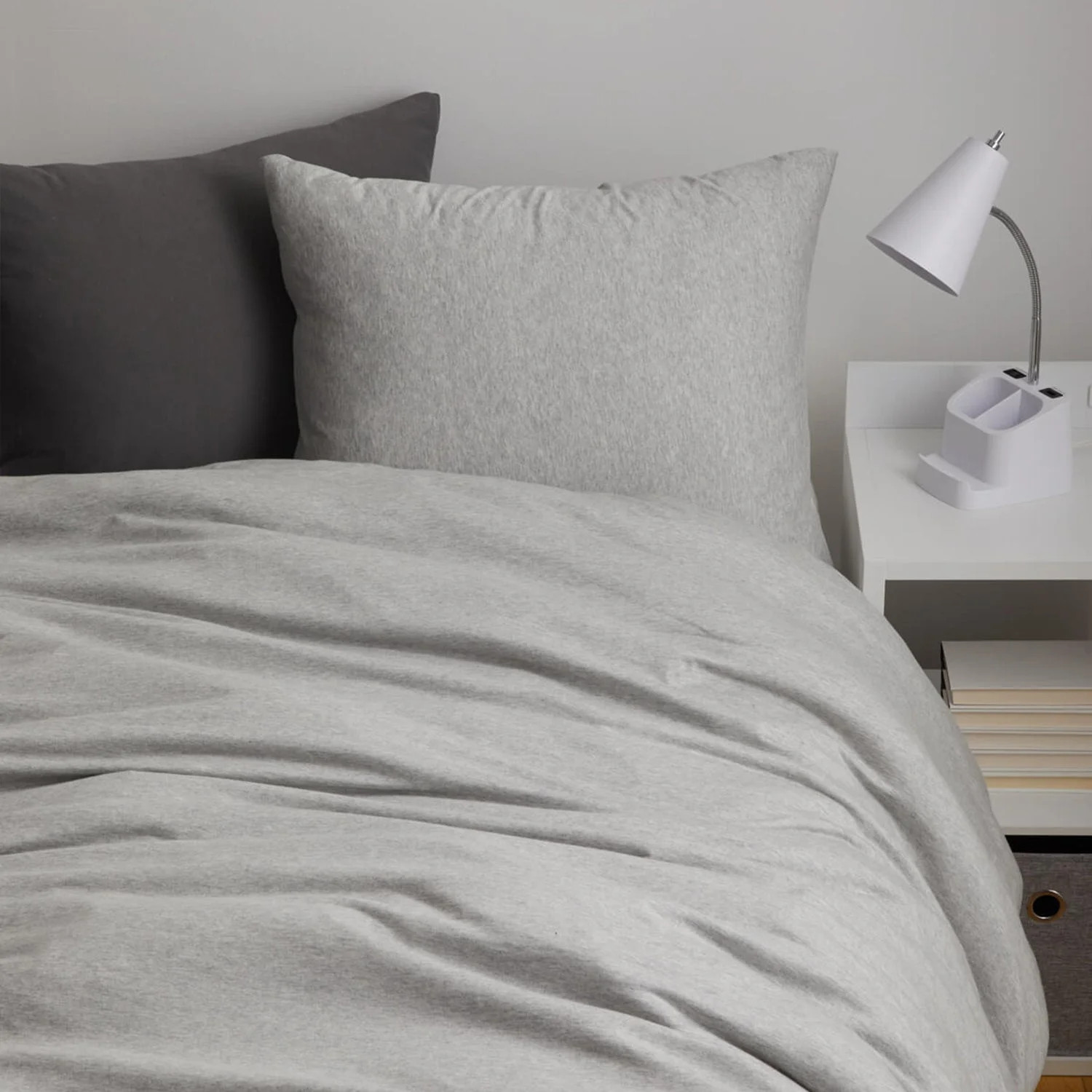 Dormify Comforter & Sham Set in Logan Tshirt Grey, Full/Queen, Soft Jersey Fabric Material, Cotto... | Walmart (US)