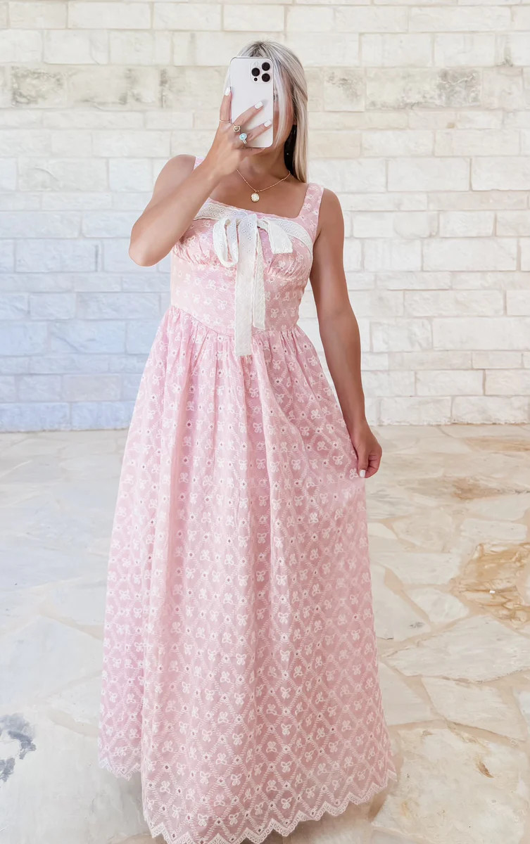 Sweet Surroundings Bow Embroidered Maxi | CK Squared Boutique