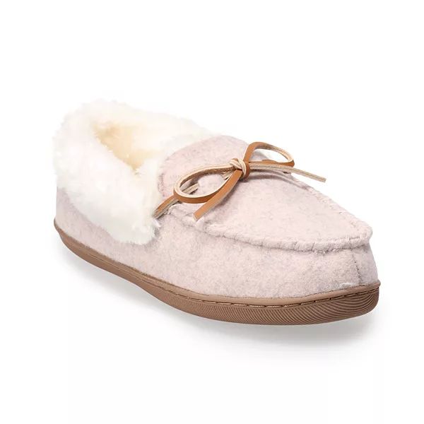 Sonoma Goods For Life® Women's Heathered Knit Moccasin Slippers | Kohl's