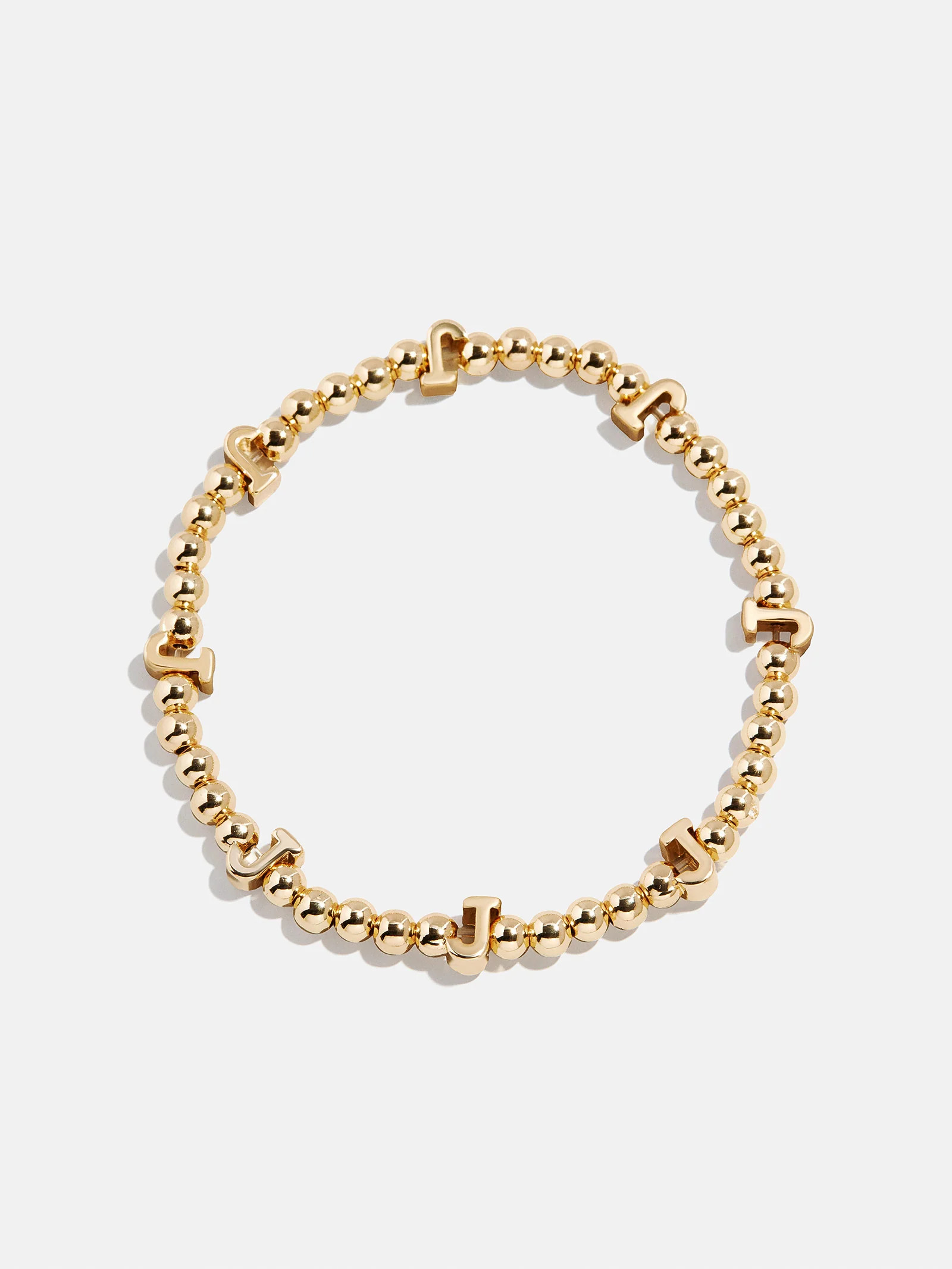 Gold Repeating Initial Pisa Bracelet - J | BaubleBar