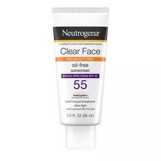 Neutrogena Clear Face Sunscreen Lotion - SPF 55 - 3oz | Target
