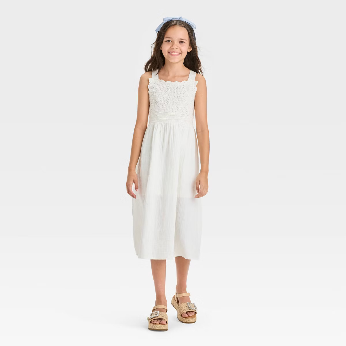Girls' Sweater Tank Maxi Dress - Cat & Jack™ Cream XS | Target