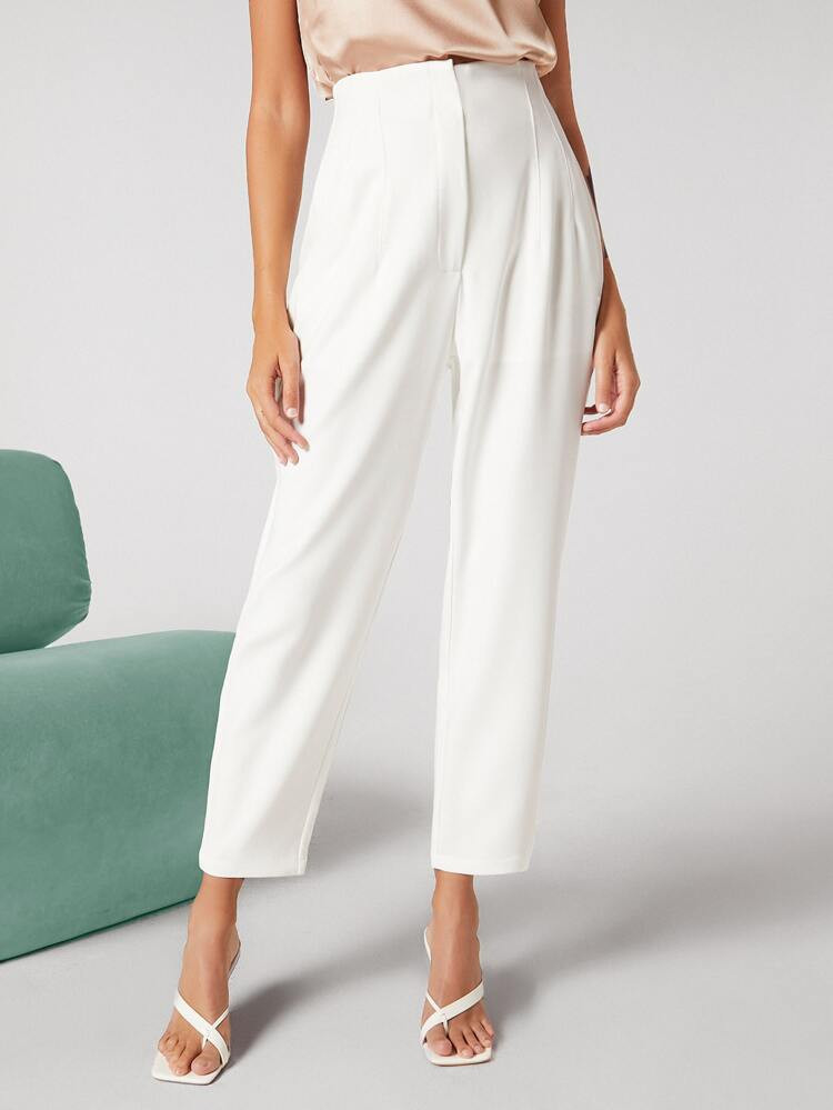 SHEIN Solid Tailored Pants | SHEIN
