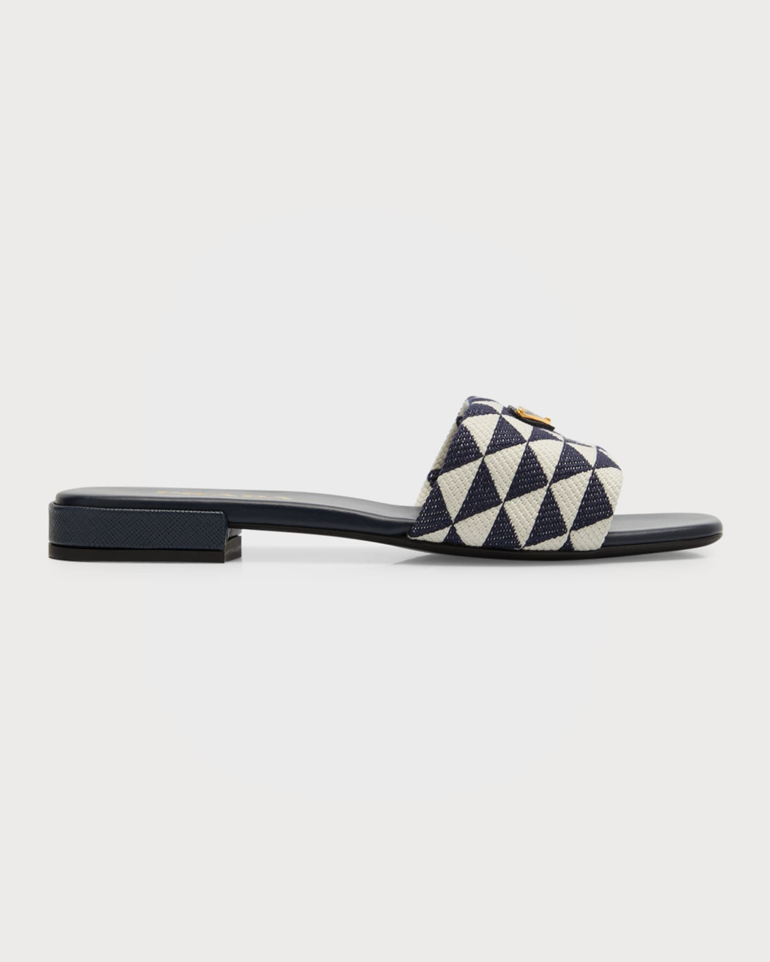 Triangle Jacquard Flat Sandals | Neiman Marcus