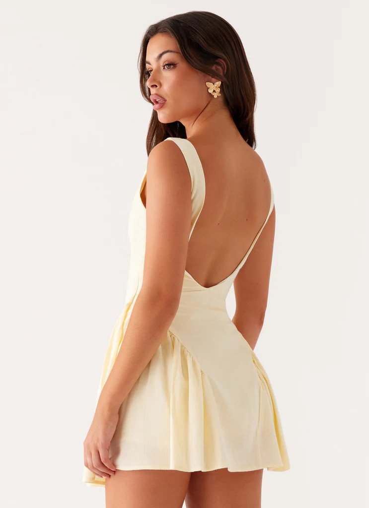 Margo Mini Dress - Pale Yellow | Peppermayo (Global)