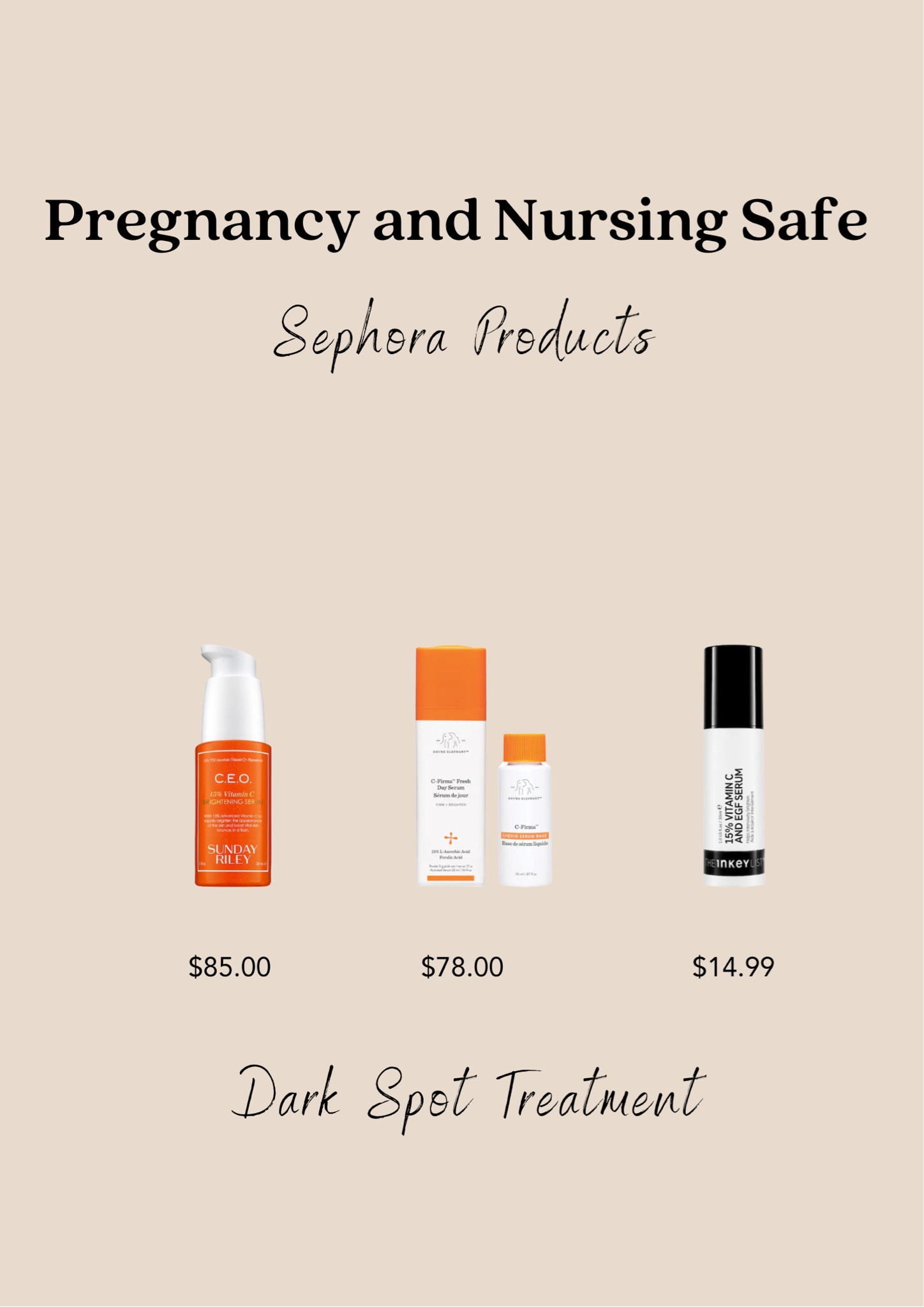 Dark spot treatments that are pregnancy and nursing safe 

Sephora is having 20% for beauty insiders, sign up and use promo code YAYGIFTING



#LTKsalealert #LTKbump #LTKGiftGuide