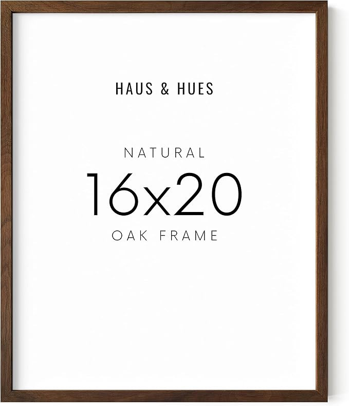 HAUS AND HUES Walnut Rustic Wood Wall Photo Frames - 16x20 Picture Frames for Wall, 16x20 Wood Pi... | Amazon (US)