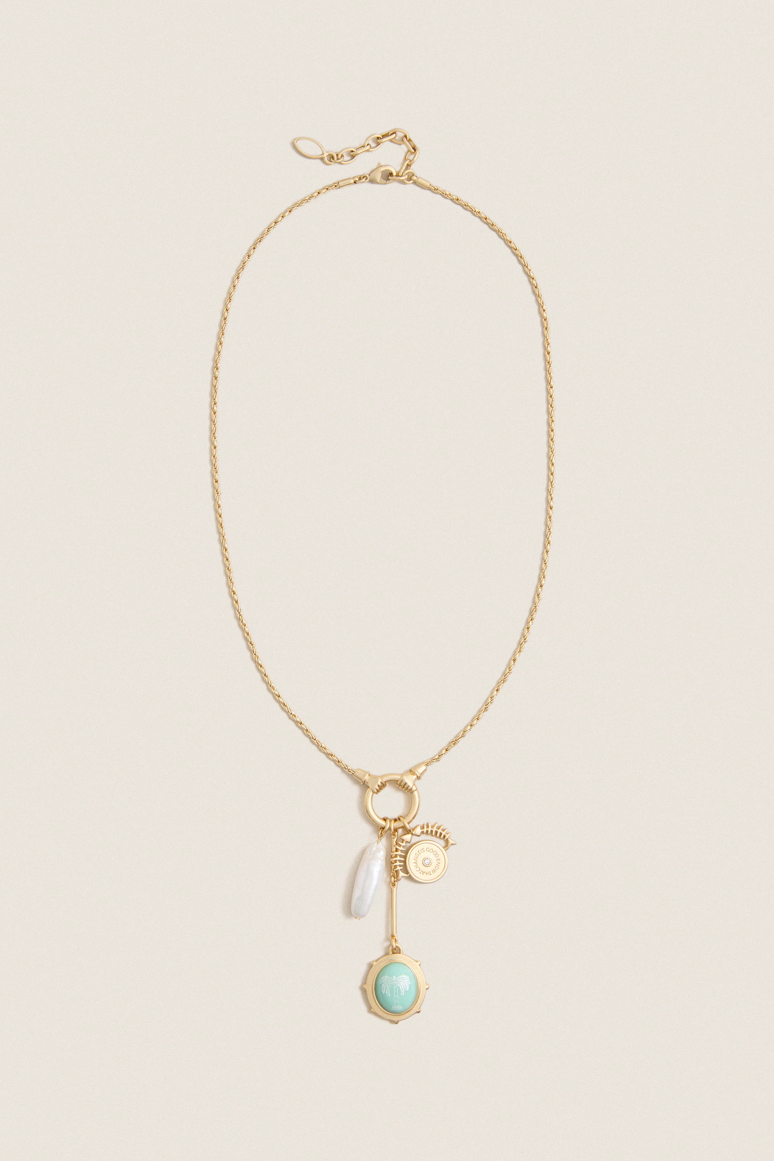 Gold Multi Frances Charm Necklace | Tuckernuck (US)