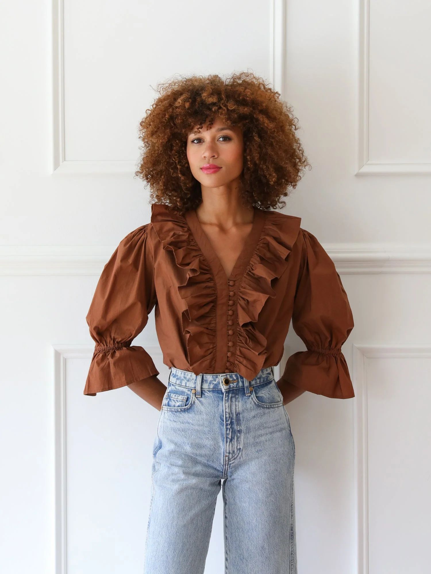 Shop Mille - Hanna Top in Clay | Mille